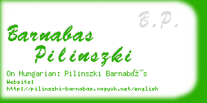 barnabas pilinszki business card